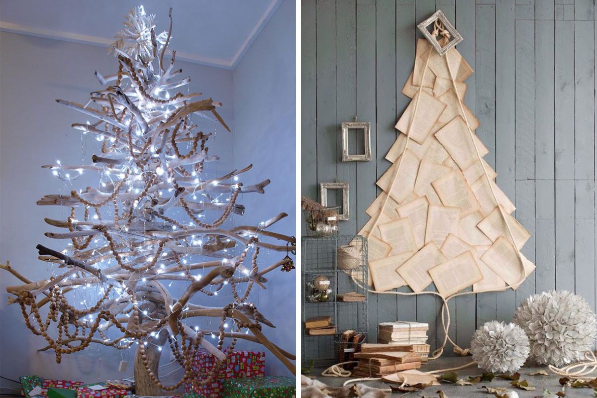 Albero di Natale con materiali riciclati